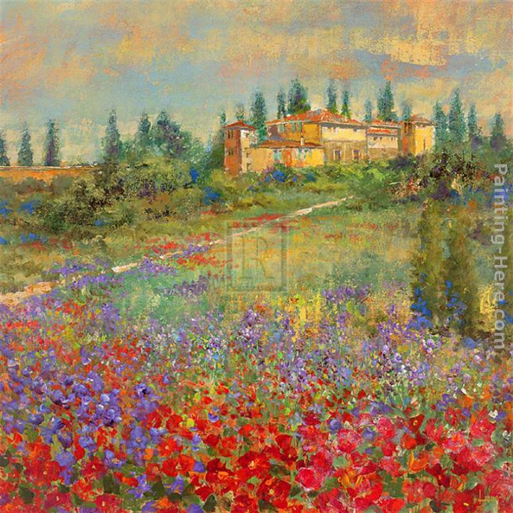 Provencal Village XI painting - Michael Longo Provencal Village XI art painting